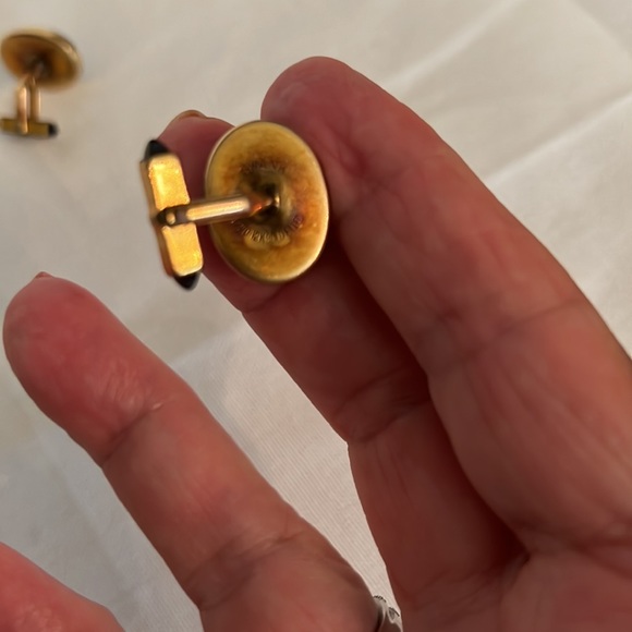 Vintage SWANK Men’s Cufflinks With Beautiful Blue Stones - Picture 3 of 7